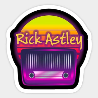 rick astley retro Sticker